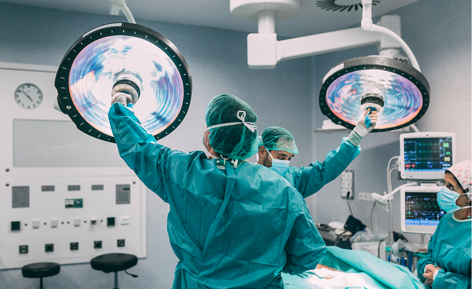 Surgeons in an operating room