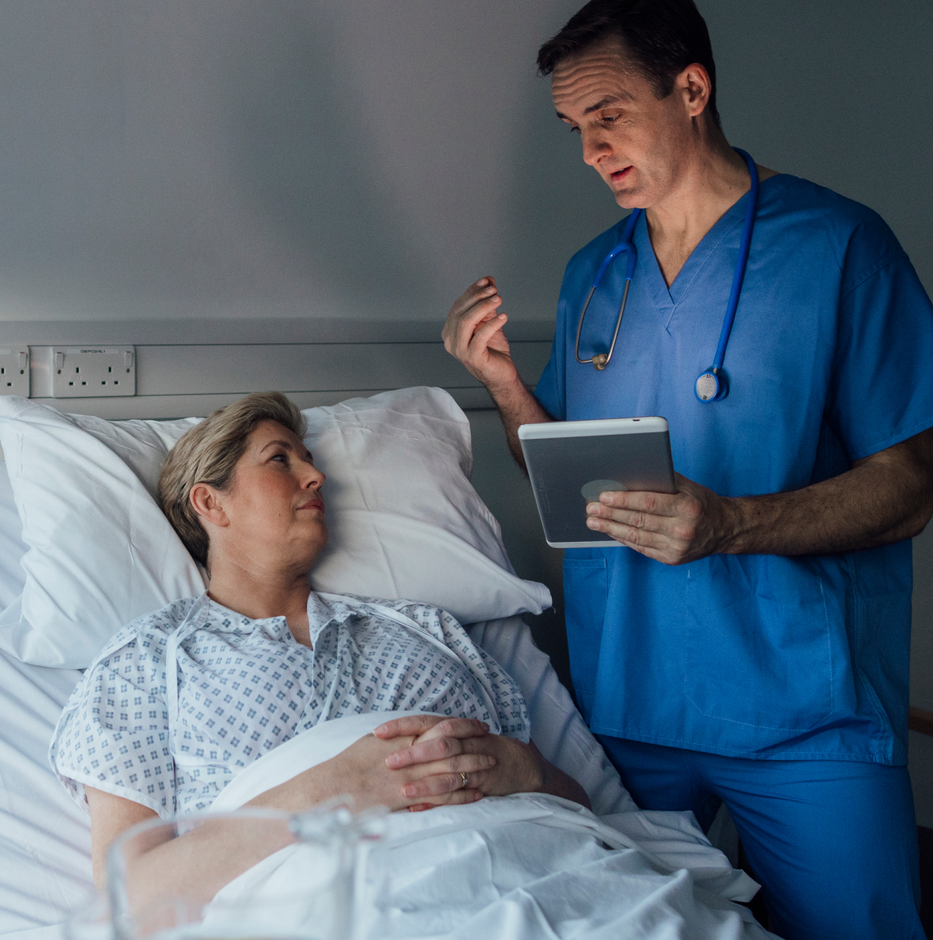 Doctor talks to their patient