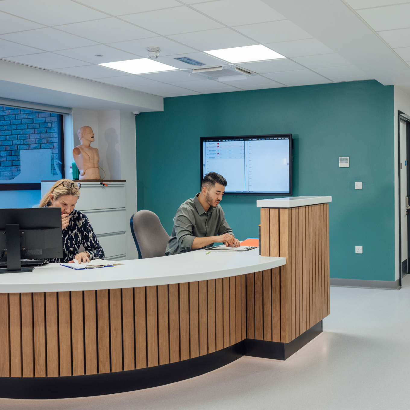 Receptionists at a hospital