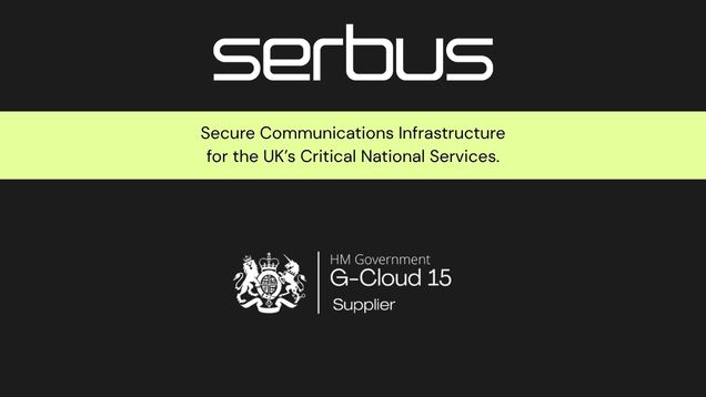 Serbus is a recognised G-Cloud 15 Supplier